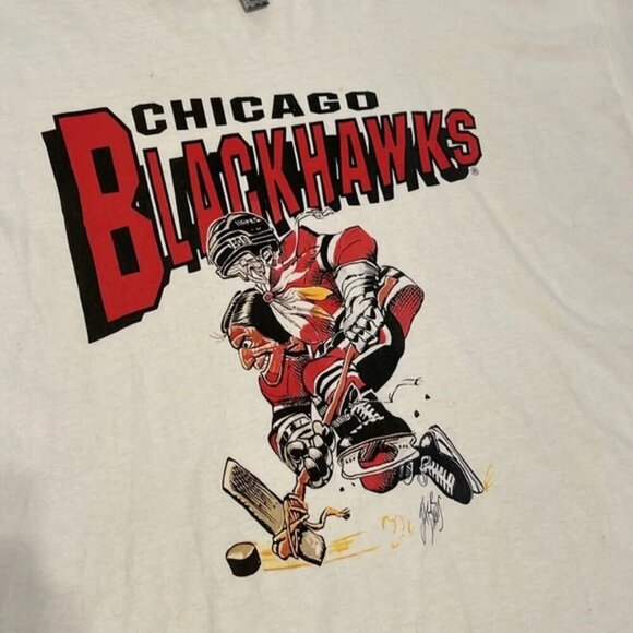 Chicago hockey Blackhawks Vintage Hockey T-Shirt Unisex 3XL - Picture 2 of 4